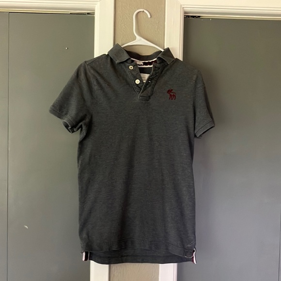 Men’s Abercrombie & Fitch grey polo size Medium - Picture 1 of 3
